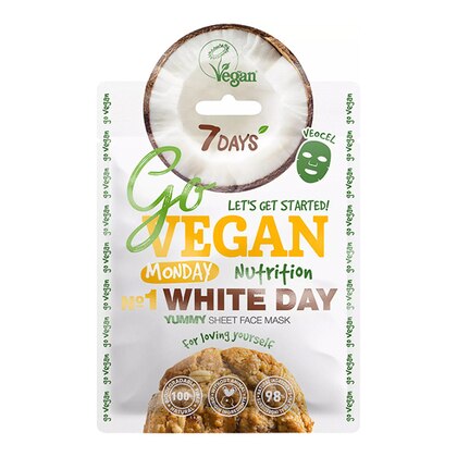 25 G 7Days GOVEGAN - WHITE DAY Maschera Viso in Tessuto - Nutriente  1 di 1 