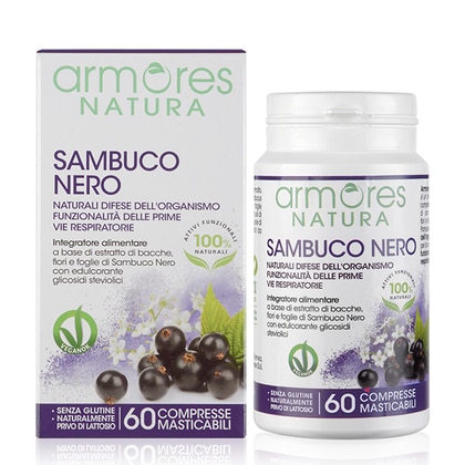 60 Compresse Masticabili Armores ARMORES SAMBUCO Integratore Alimentare  1 di 1 