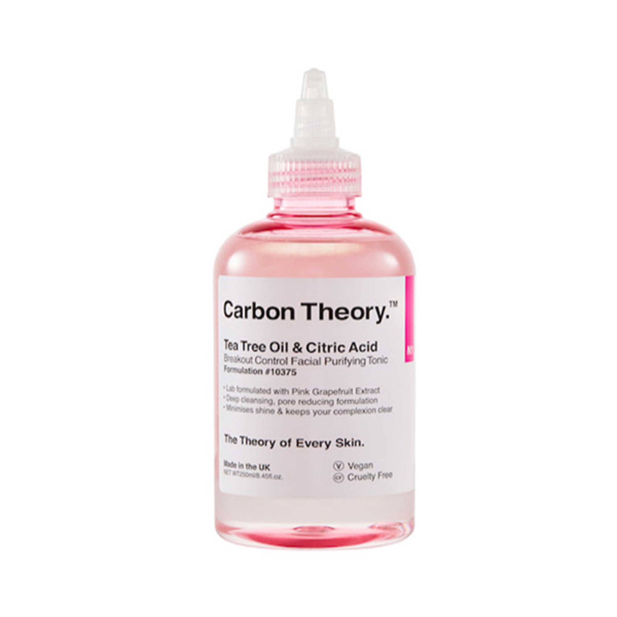 250 ML Carbon Theory ANTI-BREAKOUT FACIAL TONIC Tonico Viso Purificante con Olio di Tea Tree e Acido Citrico 1 di 1