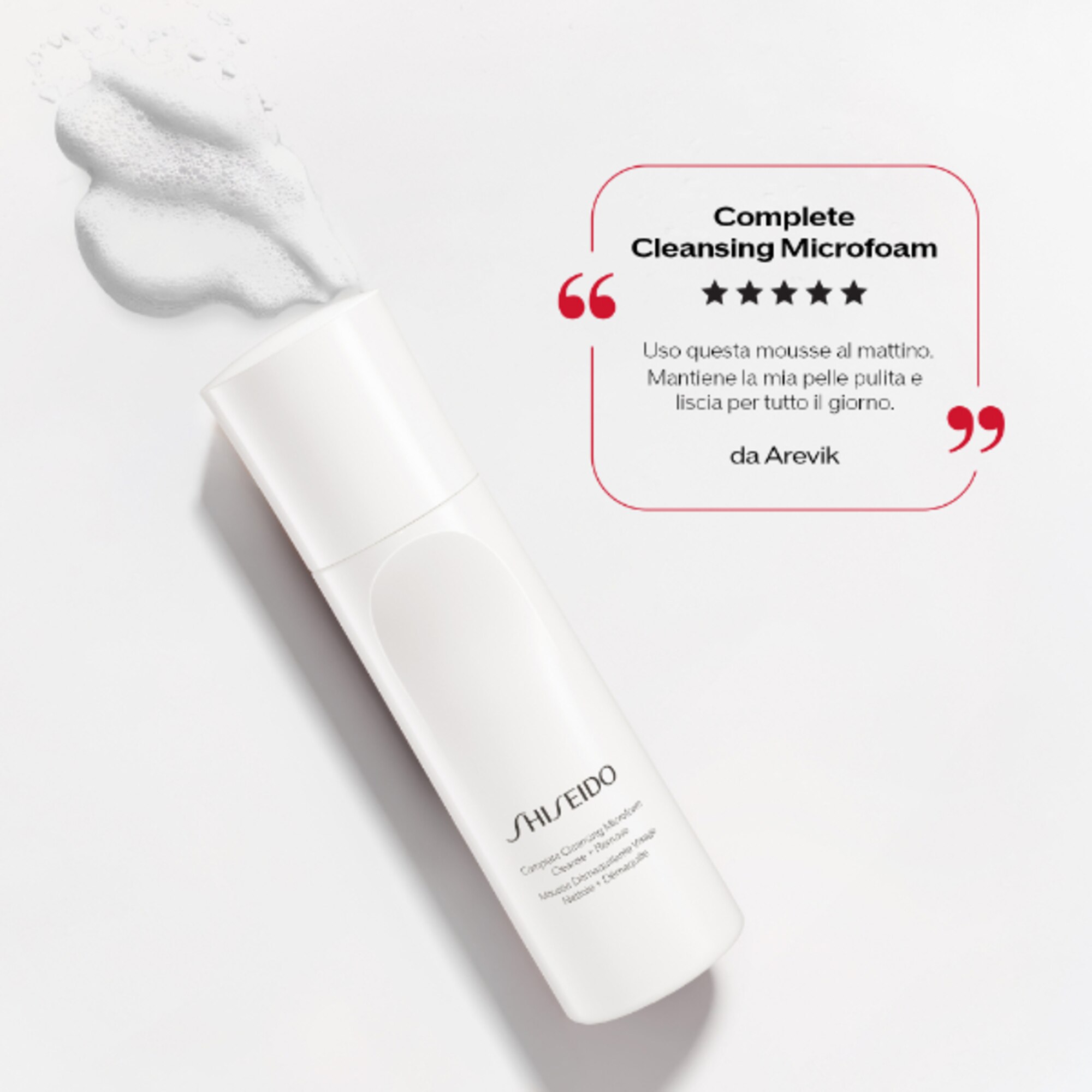 180 ML Shiseido COMPLETE CLEANSING MICROFOAM Detergente Schiumogena Viso per Tutti i Tipi di Pelle  4 di 7 Detergente Schiumogena Viso per Tutti i Tipi di Pelle