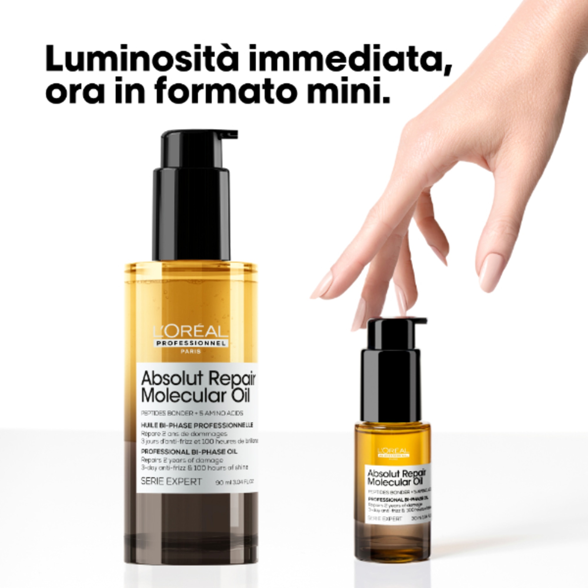 30 ML L'Oreal Professionnel ABSOLUT REPAIR MOLECULAR OLIO Olio Bifasico 4 di 7 Olio Bifasico