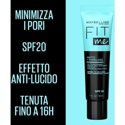 30 ML MAYBELLINE FIT ME MATTE&PORELESS Primer Opacizzante e Matte, SPF 20  1 di 3 