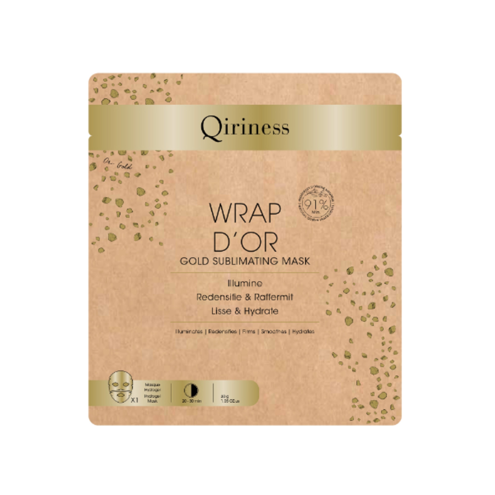 30 G Qiriness WRAP D'OR Maschera Sublimatore d'Oro 1 di 2