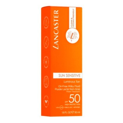 50 ML Lancaster SUN SENSITIVE Latte Fluido Viso Privo Di Oli SPF 50  1 di 3 