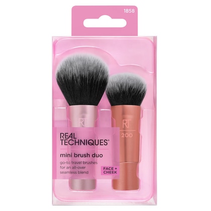  Real Techniques MINI BRUSH DUO Mini Pennelli per Fondotinta e Blush  1 di 2 