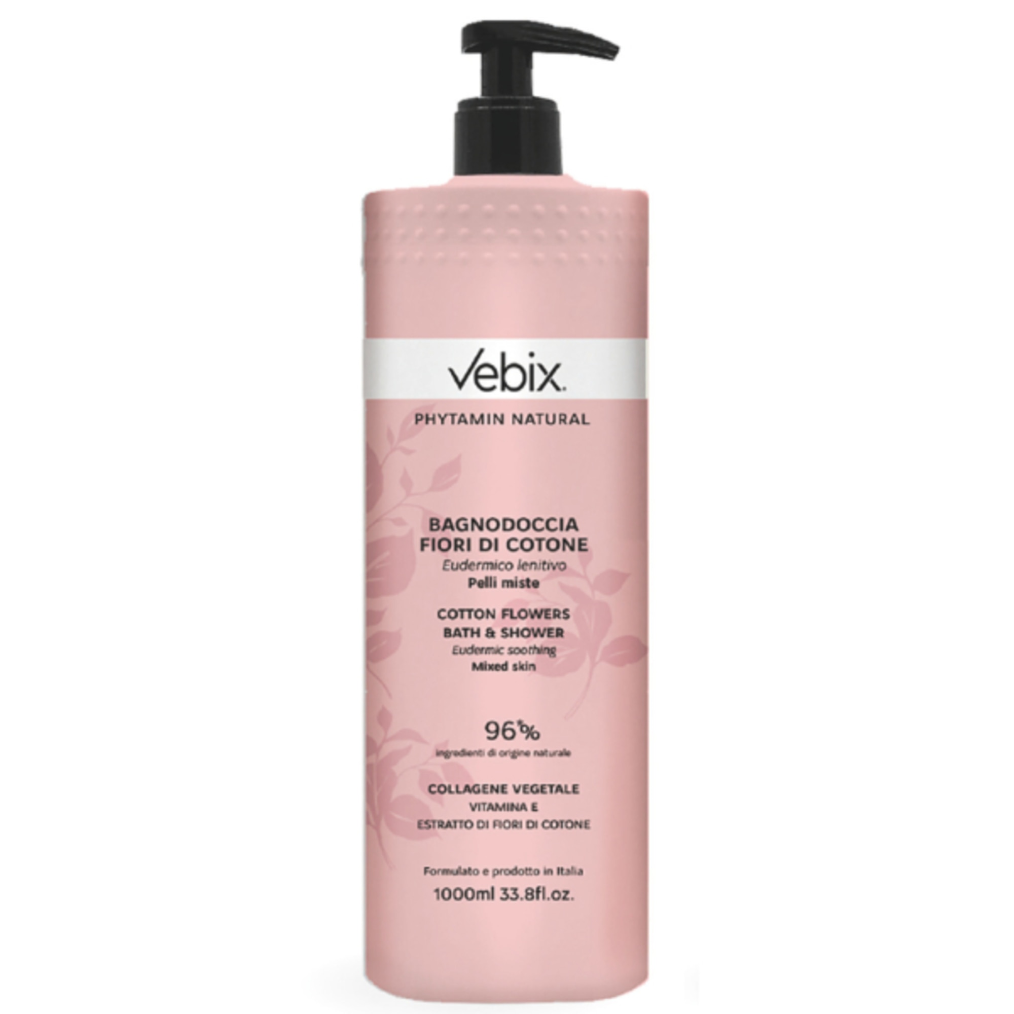 1000 ML Vebix PHYTAMIN NATURAL Bagnodoccia Fiori di Cotone Lenitivo 1 di 1 Bagnodoccia Fiori di Cotone Lenitivo