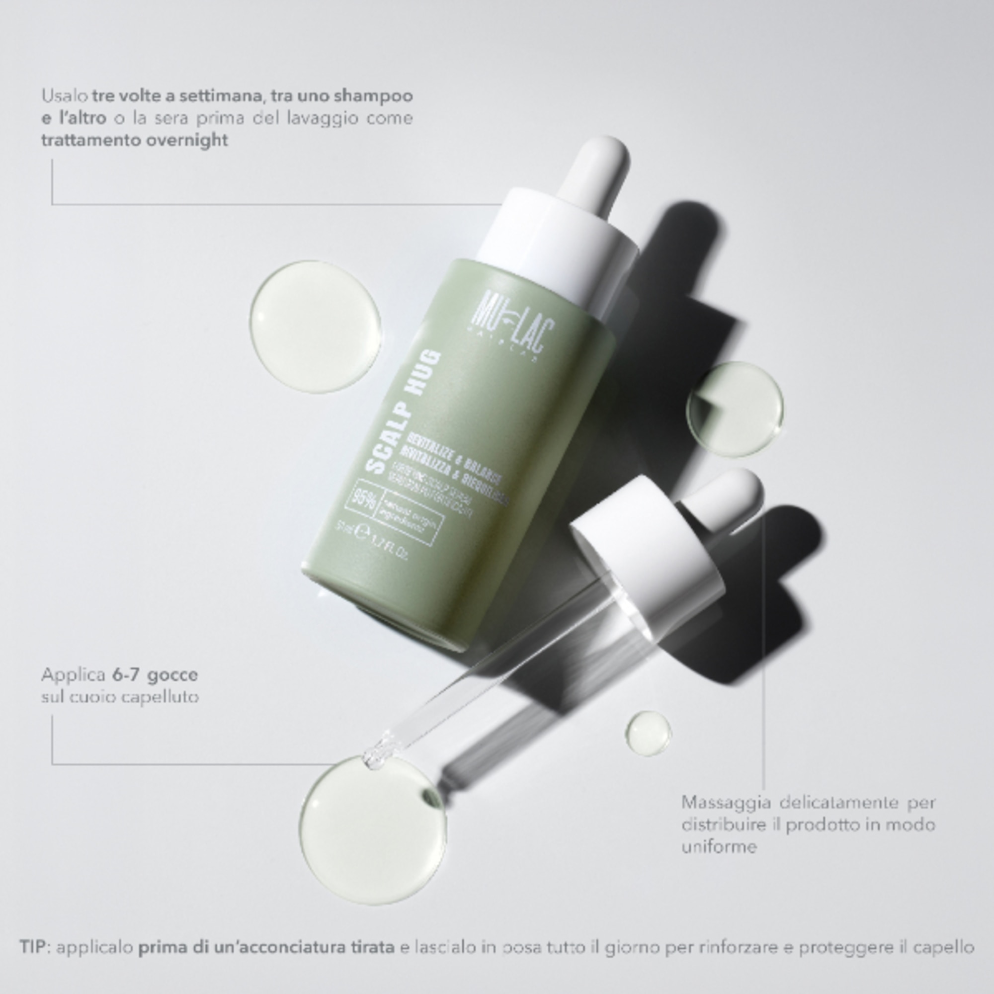 50 ML Mulac SCALP HUG Siero Scalpo Fortificante 4 di 6 Siero Scalpo Fortificante