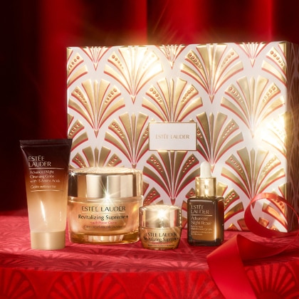 30ml+15ml+50ml+5ml Estée Lauder REVITALIZING SUPREME+ HOLIDAY SKINCARE SET Cofanetto Regalo  1 di 3 