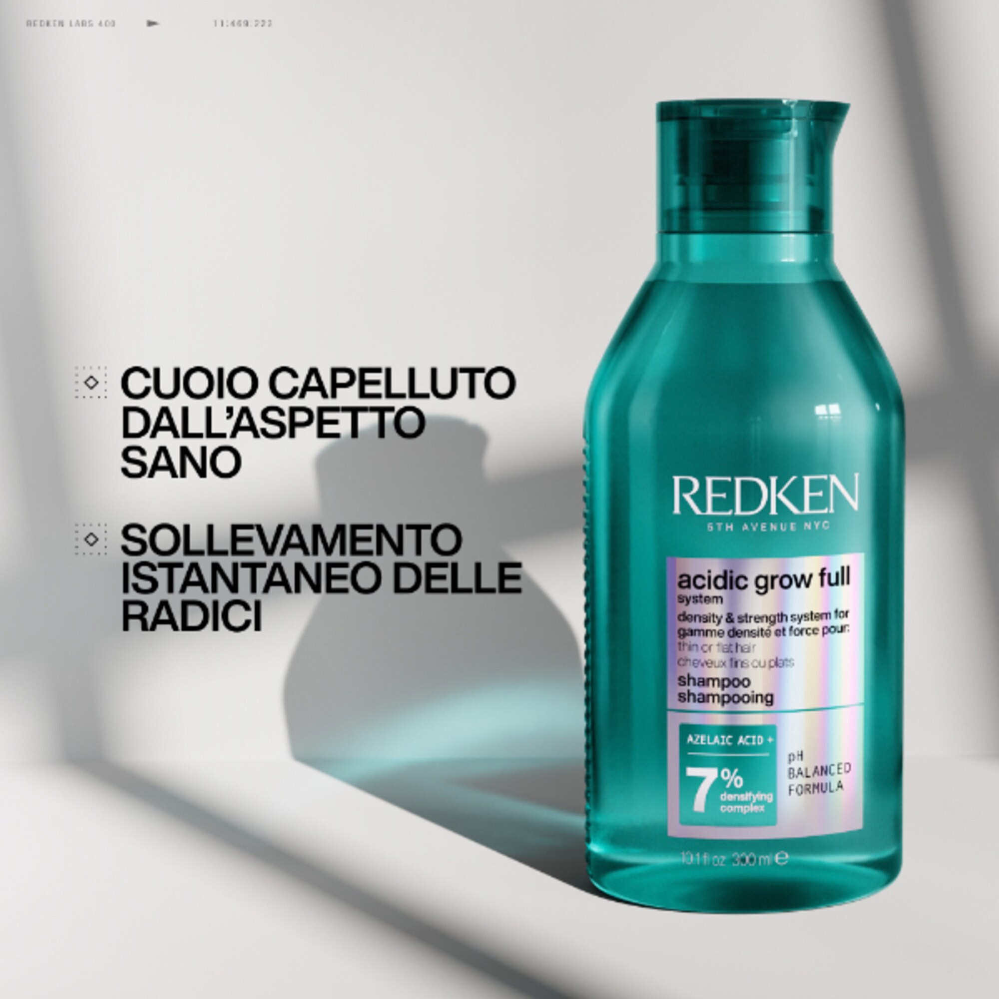 300 ML Redken ACIDIC GROW FULL SYSTEM Shampoo Densificante  1 di 8 