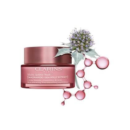 50 ML Clarins MULTI-ACTIVE NUIT Crema Notte per Tutti i Tipi di Pelle  1 di 3 