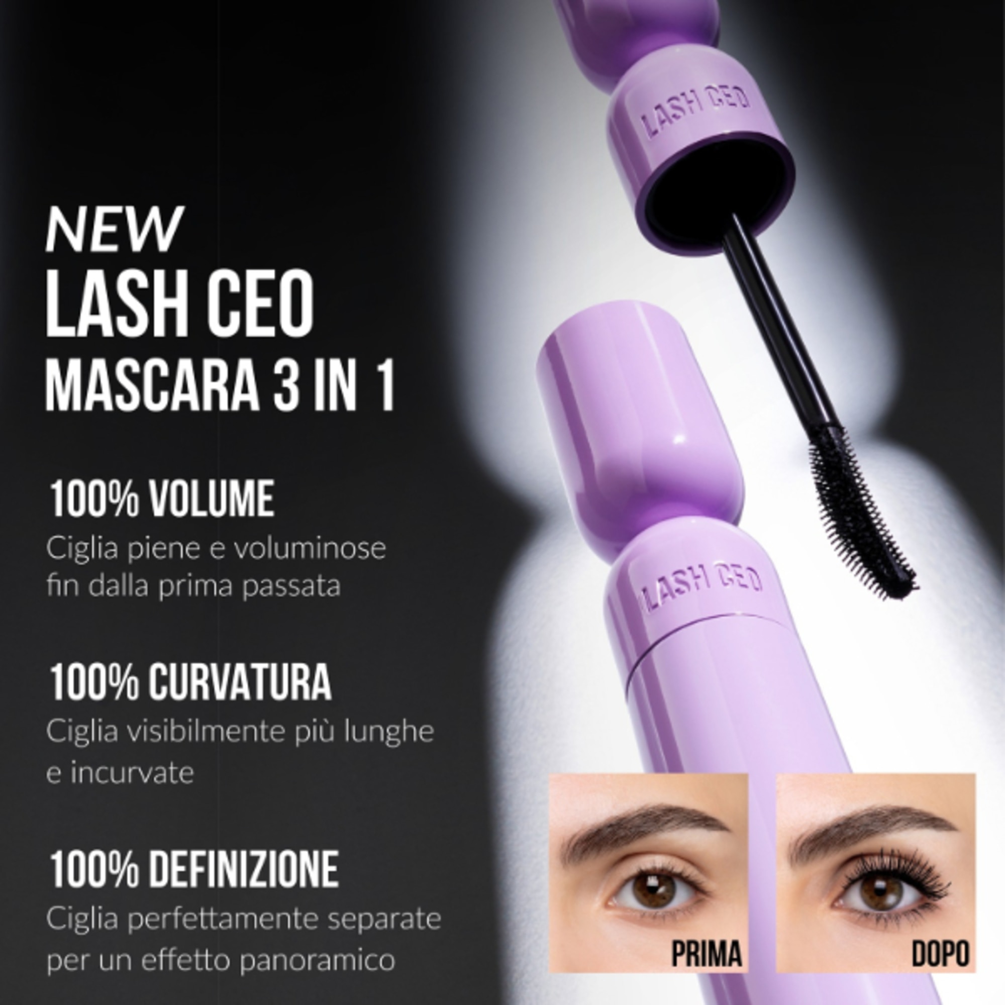 Mascara Volume, Curvatura e Definizione